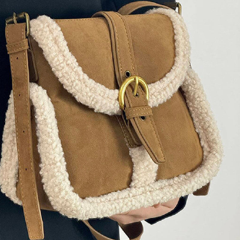 Fashion Lamb Wool Vintage Bag