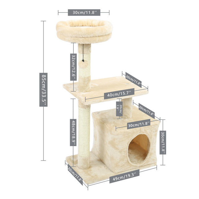 Pet Cat Toy Condo Cat Climbing Tower Multi-layer