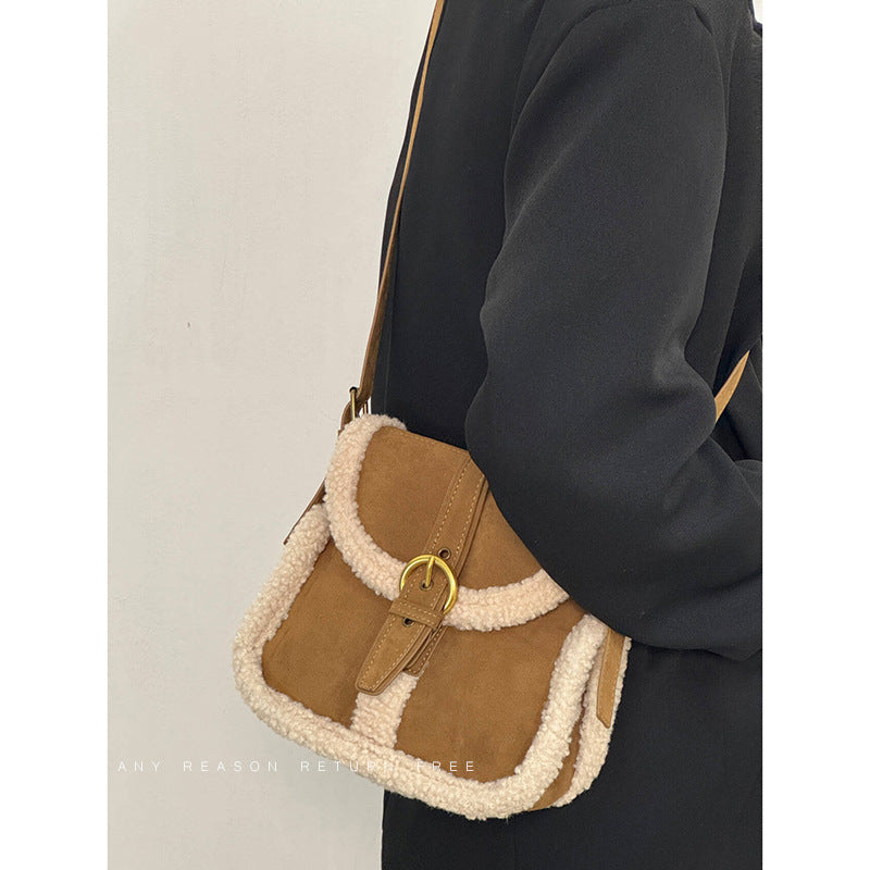 Fashion Lamb Wool Vintage Bag