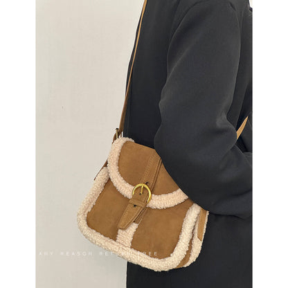 Mode Lammwolle Vintage Tasche