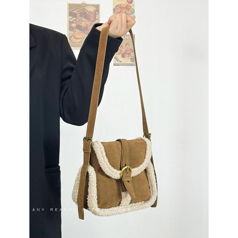 Fashion Lamb Wool Vintage Bag