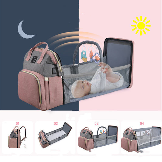 Baby Crib Backpack na may Malaking Kapasidad at insulated