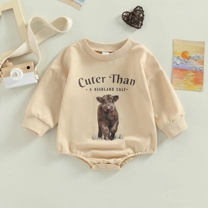 Baby Peuter Letter Dierenprint Romper