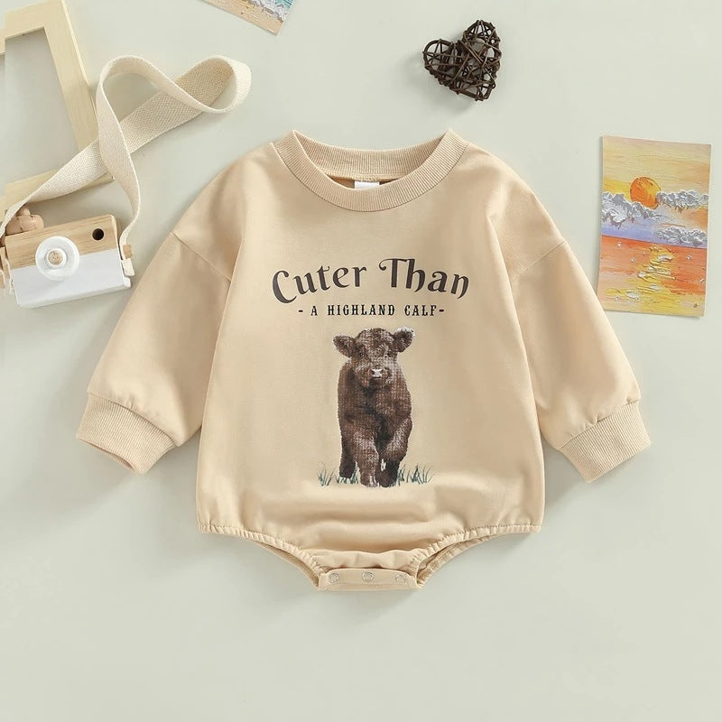 Baby Peuter Letter Dierenprint Romper